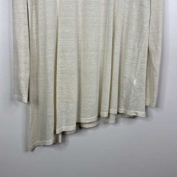 Eileen Fisher Women’s Size M Organic Linen Asymmetrical Hem Sweater Lightweight - Picture 3 of 7
